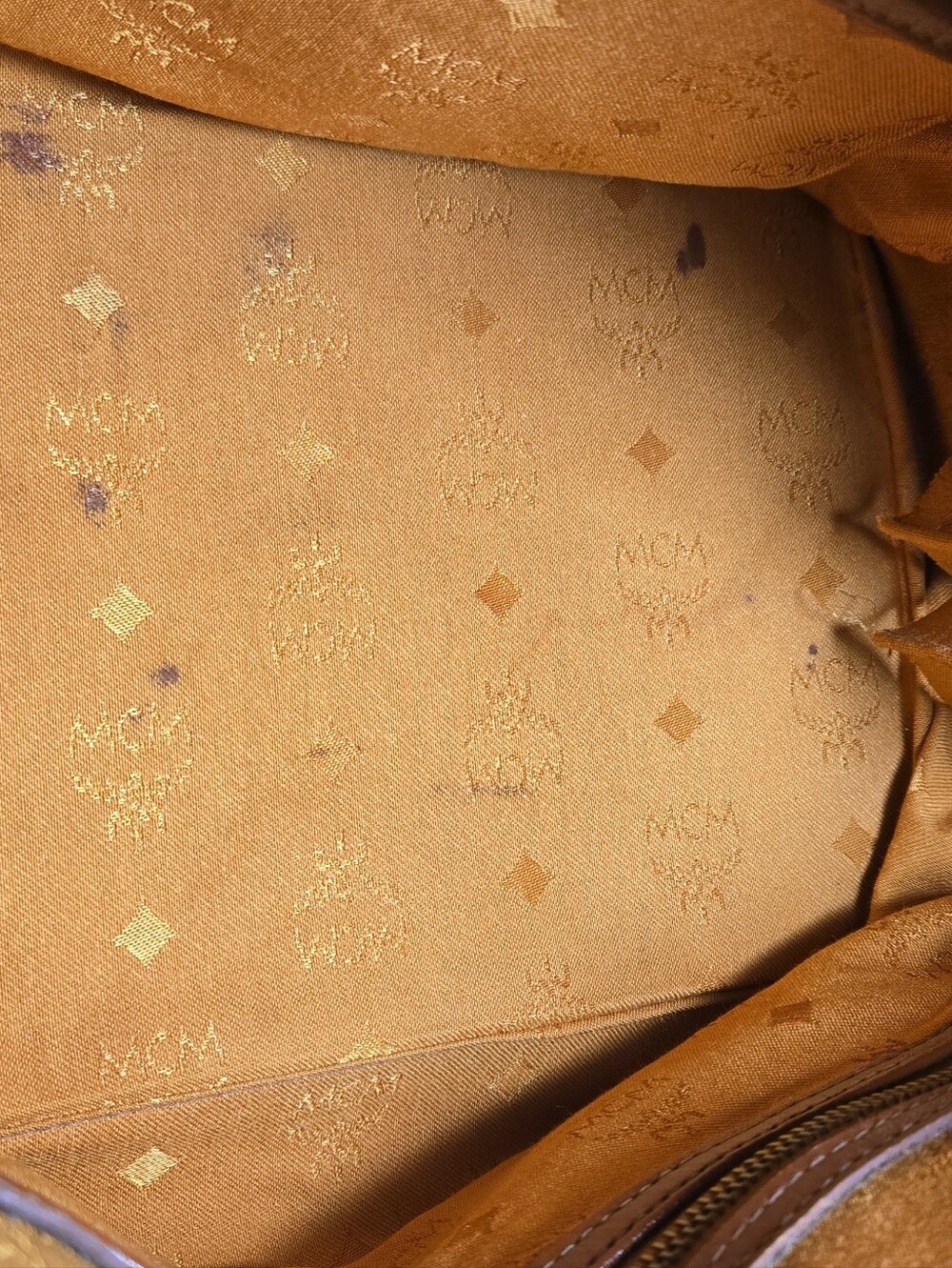 Mcm Visetos Cognac Boston Bag - Picture 14 of 16